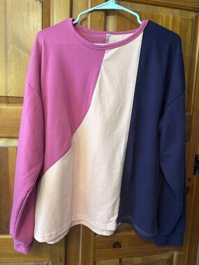 Colorblock Pullover Sweatshirt XL